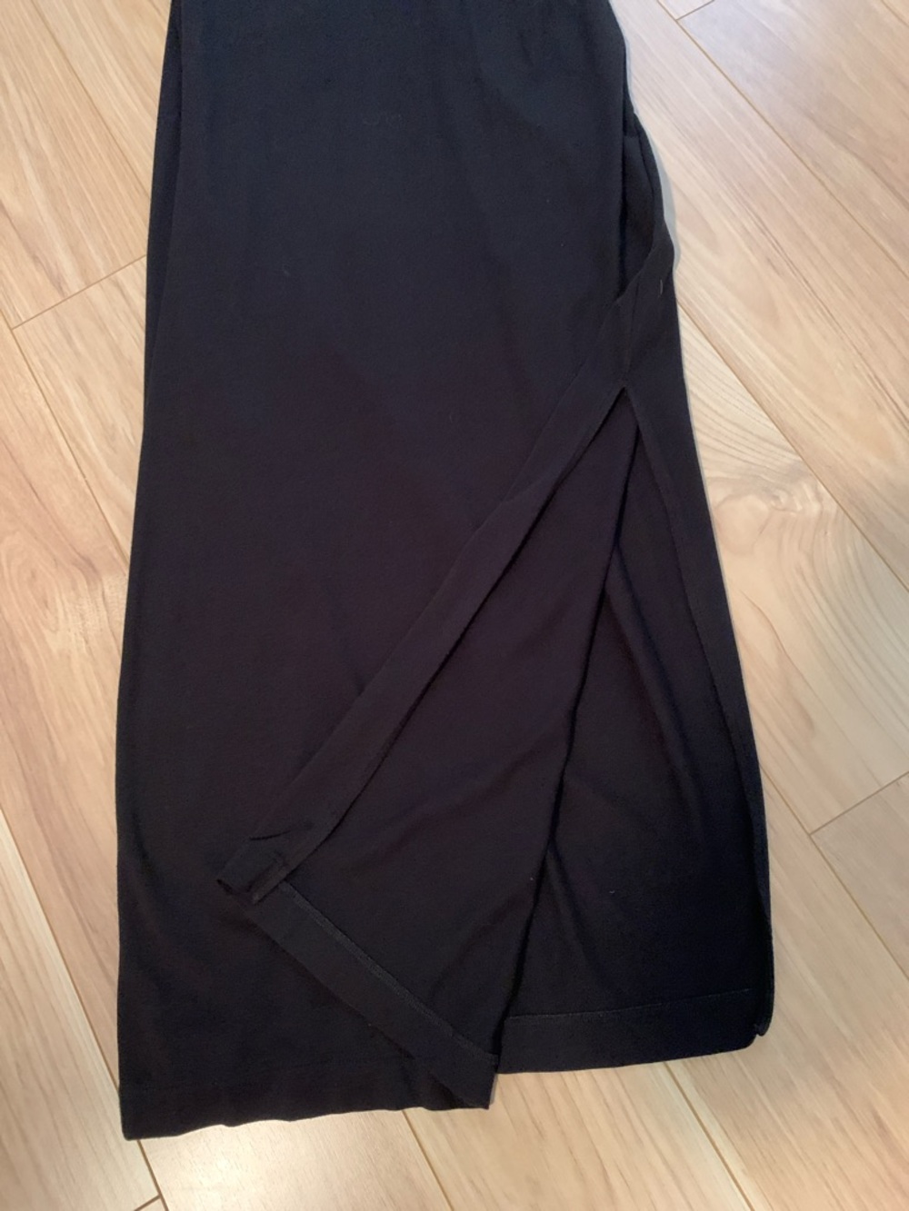 Cuyana Black Sleeveless Drape-Back midi dress - Picture 3 of 12